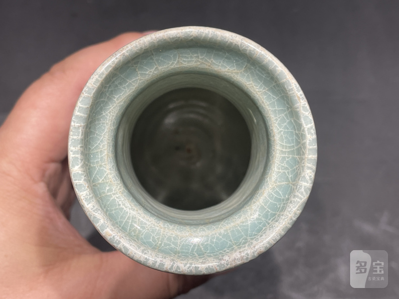 明 龙泉官粉青釉箸瓶（溪口窑） - 图9